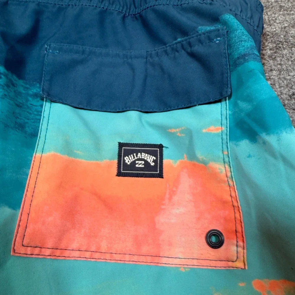 Billabong Recycler Layback Swim Trunks Mens XL Colorful Board‎ Shorts Surf Swim